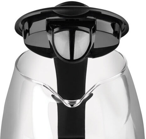 Чайник SCARLETT SC-EK27G53, 1,8 л, 2200 Вт, закрытый нагревательный элемент, стекло, черный