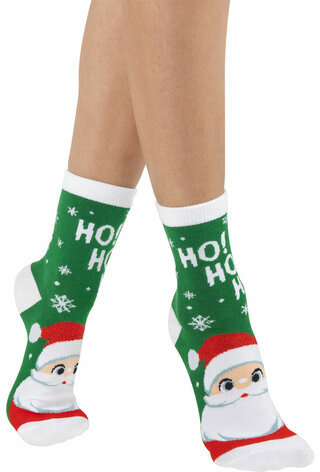 Новогодние носки НАБОР 5 пар с цветным принтом, размер 36-41, ЗОЛОТАЯ СКАЗКА, 592142