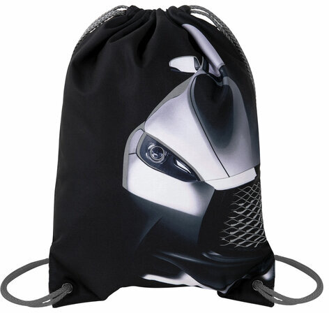 Мешок для обуви BRAUBERG PREMIUM, карман, подкладка, светоотражайка, 43х33 см, "Black car", 271623