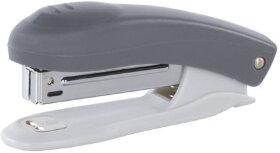 Степлер №10 BRAUBERG &quot;Original&quot;, до 12 листов, с антистеплером, серый, 222531
