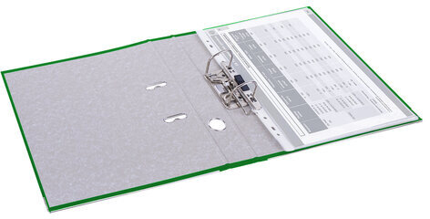 Папка-регистратор, покрытие пластик, 50 мм, ПРОЧНАЯ, с уголком, BRAUBERG, зеленая, 226591