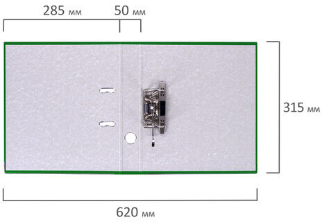 Папка-регистратор, покрытие пластик, 50 мм, ПРОЧНАЯ, с уголком, BRAUBERG, зеленая, 226591
