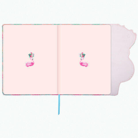 Дневник 1-11 класс 48 л., кожзам (твердая), магнитный клапан, ЮНЛАНДИЯ, "ФЛАМИНГО", 105954