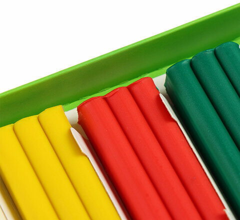 Пластилин восковой ГАММА "Пчелка", 6 цветов, 90 г, со стеком, картонная упаковка, 280029Н