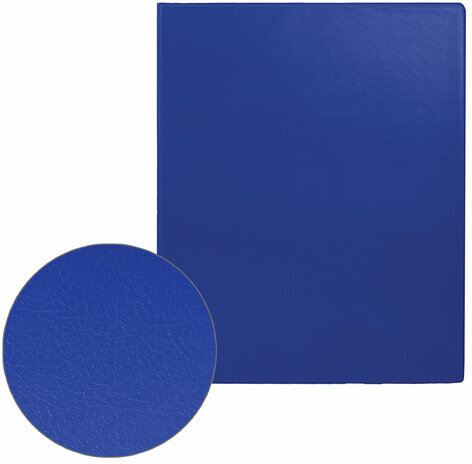 Папка на 2 кольцах BRAUBERG, картон/ПВХ, 75 мм, синяя, до 500 листов (удвоенный срок службы), 228388