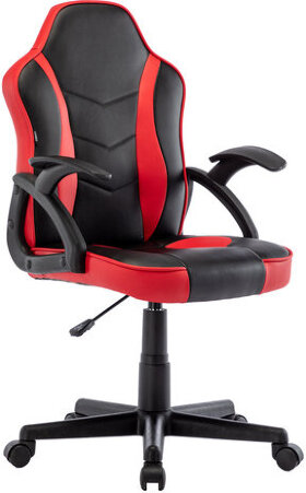 Кресло компьютерное BRABIX &quot;Shark GM-203&quot;, экокожа, черное/красное, 532512