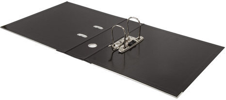 Папка-регистратор BRAUBERG "EXTRA", 75 мм, черная, двустороннее покрытие пластик, металлический уголок, 228570