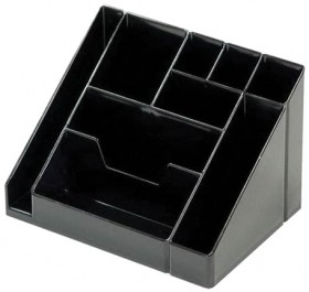 Подставка-органайзер "Каскад", 115х160х105 мм, 9 отделений, черная, ОР11