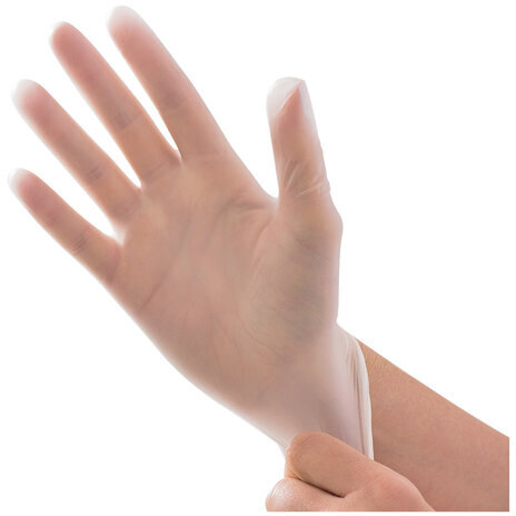 Перчатки виниловые, КОМПЛЕКТ 50 пар (100 шт.), без хлопчатобумажного напыления, размер М (средний), AVIORA, 402-638