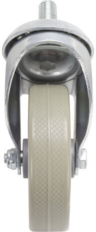 Колеса для уборочной тележки с штоком с резьбой, диаметр 75 мм, КОМПЛЕКТ 4 штуки, BRABIX, 605380