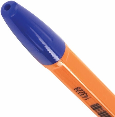 Ручка шариковая ОФИСМАГ "X-333 Orange", СИНЯЯ, корпус оранжевый, узел 1 мм, линия письма 0,5 мм, 143228