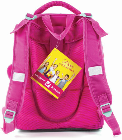 Ранец BRAUBERG PREMIUM, 2 отделения, с брелоком, для девочек, "Весенняя мята", 38х29х18 см, 227817