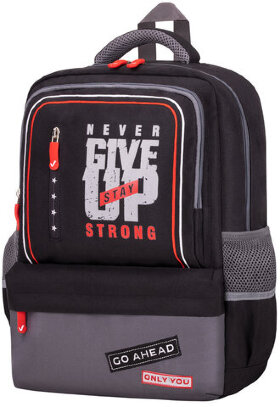 Рюкзак BRAUBERG STAR, &quot;Stay strong&quot;, черный, 40х29х13 см, 270670