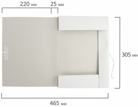 Папка для бумаг с завязками картонная BRAUBERG, гарантированная плотность 300 г/м2, до 200 листов, 124567