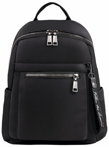 Рюкзак BRAUBERG PODIUM женский, нейлон, черный, 32х26х15 см, 270815