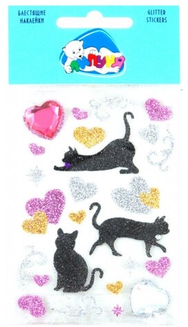 Наклейки ЛИПУНЯ "Хрустальные. Сердца и капельки", с европодвесом, RSS003