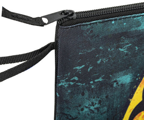 Папка для тетрадей BRAUBERG А5, 1 отделение, полиэстер, на молнии, с ручкой, "Caution", 270974