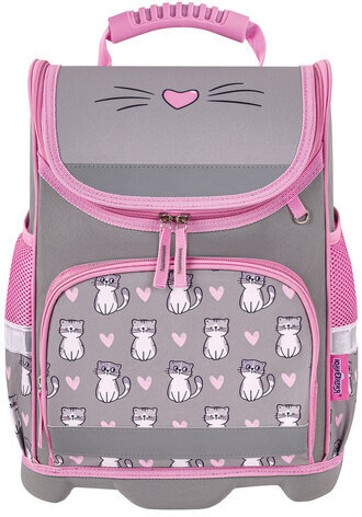 Ранец ЮНЛАНДИЯ WISE, 1 отделение, 3 кармана, устойчивое дно, "Sweet whiskers", 37x29х15 см, 272075