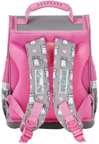 Ранец ЮНЛАНДИЯ WISE, 1 отделение, 3 кармана, устойчивое дно, "Sweet whiskers", 37x29х15 см, 272075