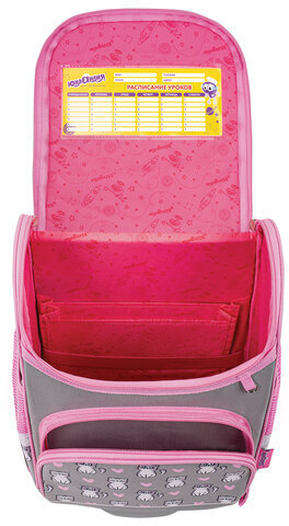 Ранец ЮНЛАНДИЯ WISE, 1 отделение, 3 кармана, устойчивое дно, "Sweet whiskers", 37x29х15 см, 272075