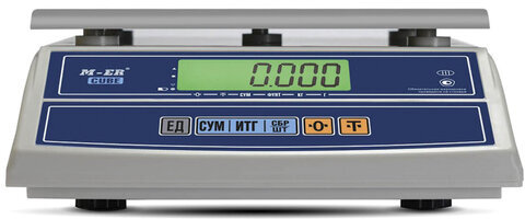 Весы фасовочные MERTECH M-ER 326F-32.5 LCD (0,1-32 кг), дискретность 5 г, платформа 255x210 мм, без стойки, 3054