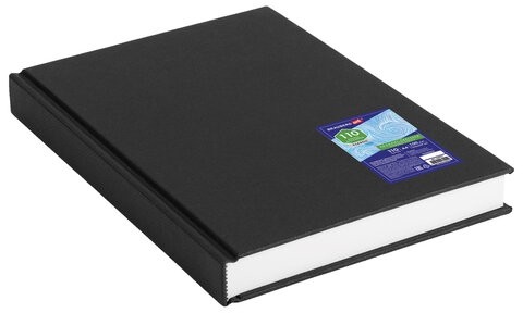 Скетчбук, слоновая кость 100 г/м2, 210х297 мм, 110 л., книжный твердый переплет, BRAUBERG ART CLASSIC, 128957