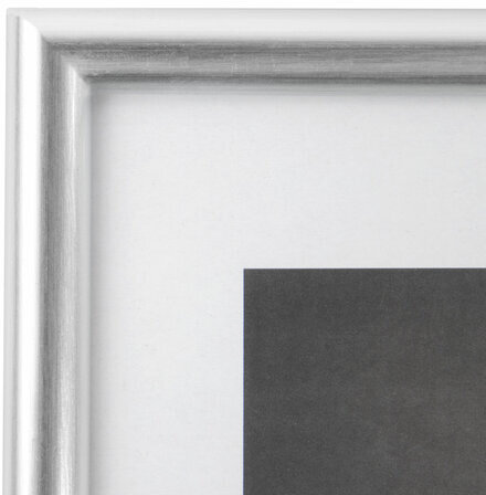 Рамка 30х40 см небьющаяся, багет 12 мм, пластик, BRAUBERG "Original", серебристая, 391232