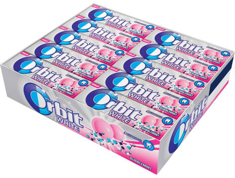 Жевательная резинка ORBIT (Орбит) "Белоснежный" Bubblemint, 10 подушечек, 13,6 г, 46141538