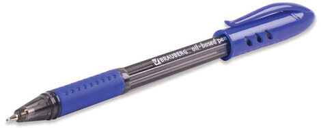 Ручка шариковая масляная BRAUBERG "Black Tone", СИНЯЯ, корпус тонированный, узел 0,7 мм, линия письма 0,35 мм, 142951