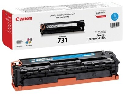 Картридж лазерный CANON (731C) LBP7100/7110/MF8230/8280, голубой, ресурс 1500 страниц, оригинальный, 6271B002