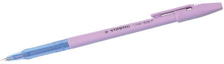 Ручка шариковая STABILO "Liner Pastel", СИНЯЯ, корпус лавандовый, узел 0,7 мм, линия письма 0,3 мм, 808FP1041-6