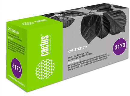Картридж лазерный CACTUS (CS-TN3170) для BROTHER HL-5250DN/DCP-8065DN, ресурс 7000 стр.