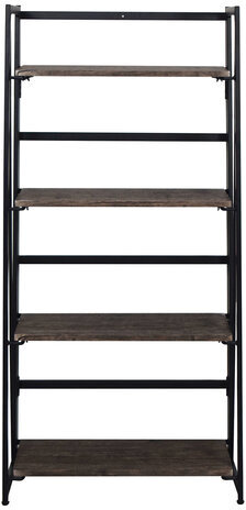 Стеллаж на металлокаркасе "BRABIX LOFT SH-001", 600х300х1250 мм, складной, цвет морёный дуб, 641228