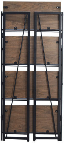 Стеллаж на металлокаркасе "BRABIX LOFT SH-001", 600х300х1250 мм, складной, цвет морёный дуб, 641228