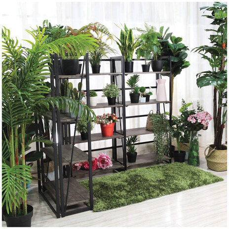 Стеллаж на металлокаркасе "BRABIX LOFT SH-001", 600х300х1250 мм, складной, цвет морёный дуб, 641228