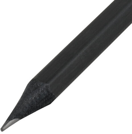 Карандаши чернографитные BRAUBERG НАБОР 12 шт., "Black Jack", 2Н-4В, без резинки, черные, дерево, заточенные, 180620