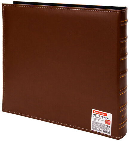 Фотоальбом BRAUBERG "Camel" на 500 фото 10х15 см, под гладкую кожу, коричневый, 391178