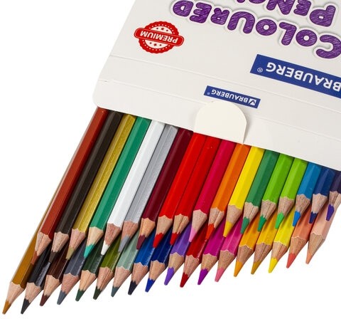 Карандаши цветные BRAUBERG PREMIUM, 36 цветов, шестигранные, грифель мягкий 3,3 мм, 181659