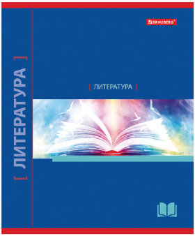 Тетрадь предметная NAVIGATOR 48 листов, выборочный лак, ЛИТЕРАТУРА, линия, подсказ, BRAUBERG, 403544