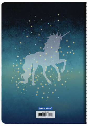 Тетрадь 40 л. в клетку обложка SoftTouch, фольга, бежевая бум. 70 г/м2, сшивка, А5 (147х210 мм), FAIRY TALE, BRAUBERG, 403788