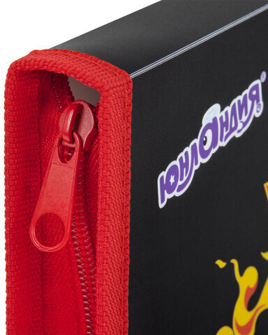 Папка для труда на молнии ЮНЛАНДИЯ А4, 1 отделение, откидная планка, органайзер, "Wrum", 272225