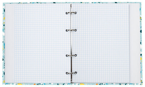 Тетрадь на кольцах А5 165х215 мм, 120 л., твердый картон, клетка, BRAUBERG, "Абстракция", 404077