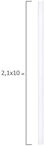 Холст в рулоне BRAUBERG ART DEBUT, 2,1x10 м, грунт., 280 г/м2, 100% хлопок, мелкое зерно, 191031