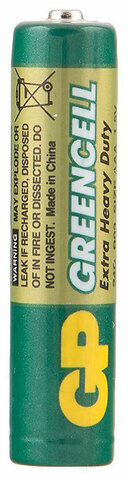 Батарейки КОМПЛЕКТ 4 шт., GP GreenCell AAA (R03, 24G), солевые, мизинчиковые, блистер, 24G-2CR4