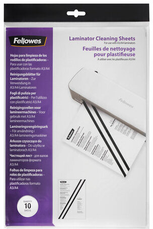 Чистящий лист для валов ламинаторов FELLOWES, формат A3, A4, 10 шт. в упаковке, FS-53206