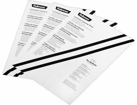 Чистящий лист для валов ламинаторов FELLOWES, формат A3, A4, 10 шт. в упаковке, FS-53206