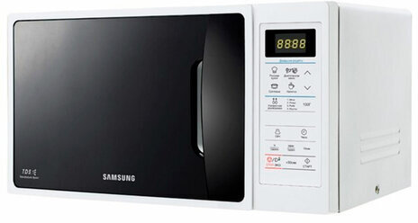 Микроволновая печь SAMSUNG ME83ARW/BW, объем 23 л, мощность 800 Вт, электронное управление, белая