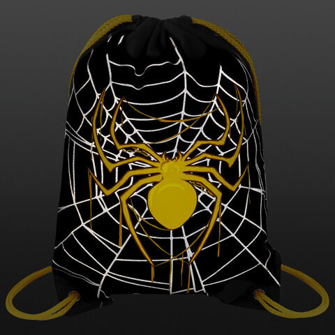 Мешок для обуви BRAUBERG PREMIUM, карман, подкладка, светоотражайка, 43х33 см, "Venomous spider", 271624
