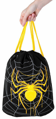 Мешок для обуви BRAUBERG PREMIUM, карман, подкладка, светоотражайка, 43х33 см, "Venomous spider", 271624
