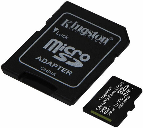 Карта памяти microSDHC 32 GB KINGSTON Canvas Select Plus, UHS-I U1, 100 Мб/с (class 10), адаптер, SDCS2/32GB
